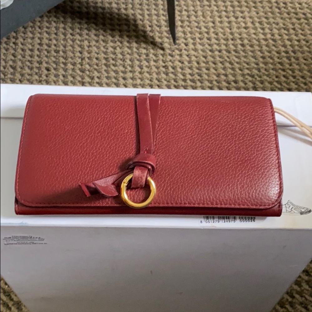 Long wallet with flap